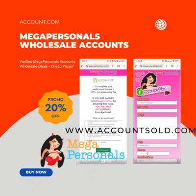 Buy Paid Verified MegaPersonals Wholesale Account on Accountsold.com | Cheap Prices & Bulk Deals | Minimum Order 3 Accounts